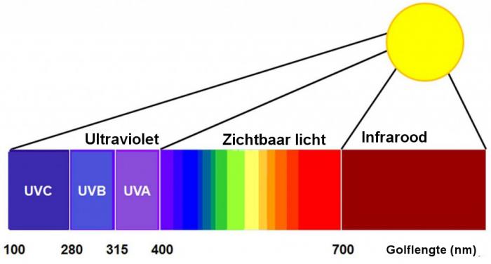 Zonlicht bestrijkt een veel bredere gamma aan lichtgolven dan wat wij met het blote oog zien. Zonlicht bestrijkt een veel bredere gamma aan lichtgolven dan wat wij met het blote oog zien.