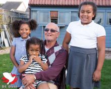 John Zefara with his grandchildren.
