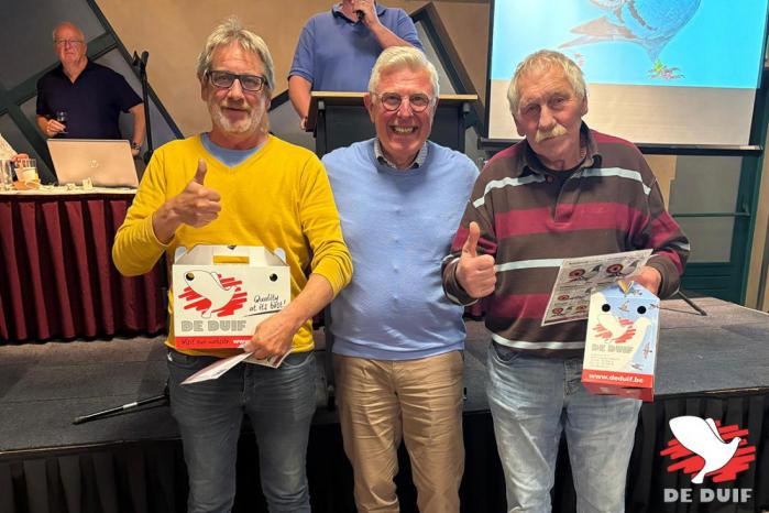 Winnaars van de loterij: Jan Van Wyk (B) en Kees Commijs (NL).