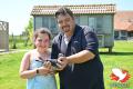 Paulien en Bart Speliers blinken van trots na hun nationale overwinning.